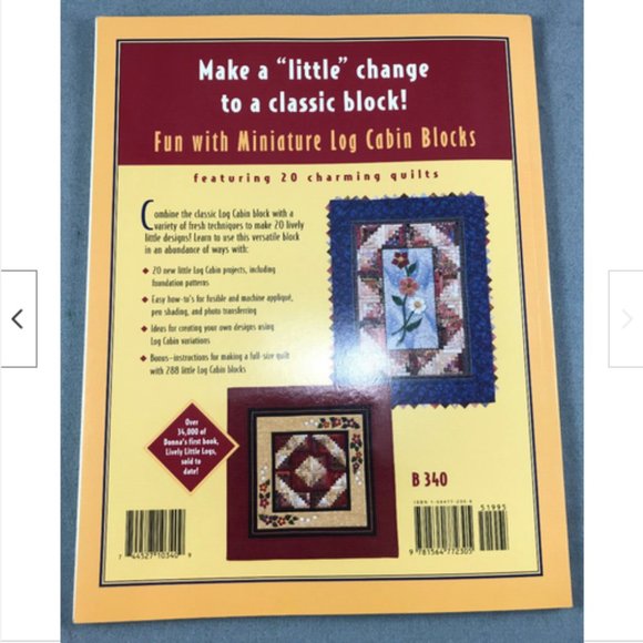 Fun with Miniature Log Cabin Blocks Pattern Book 1998 Donna Fite McConnell - Picture 4 of 4